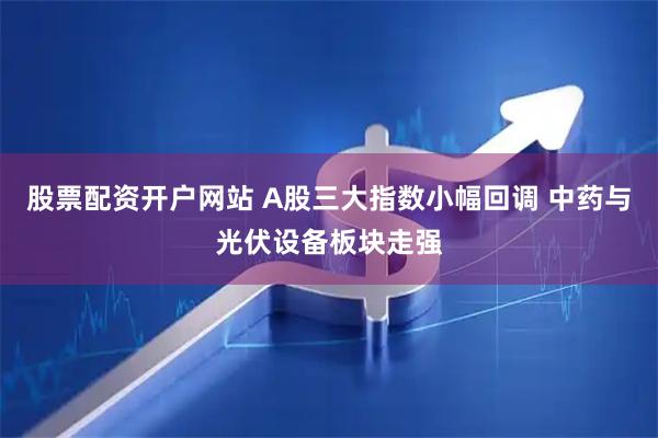 股票配资开户网站 A股三大指数小幅回调 中药与光伏设备板块走强